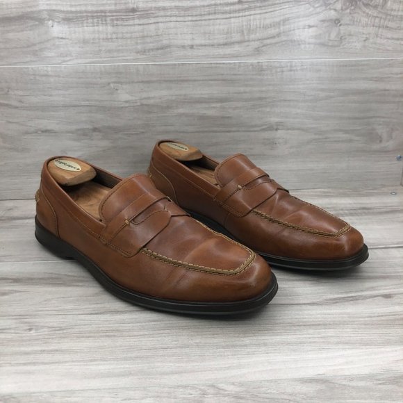 Cole Haan Loafers Men's 10.5 Brown Leather Penny Slip On Shoes - Picture 2 of 12